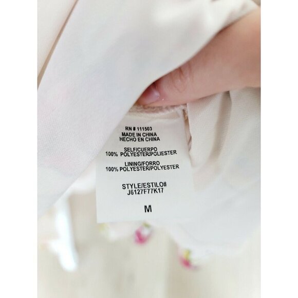 June & Hudson Pink Green Floral Wrap Dress Flutter Cottagecore Midi Maxi Long M - Picture 12 of 12